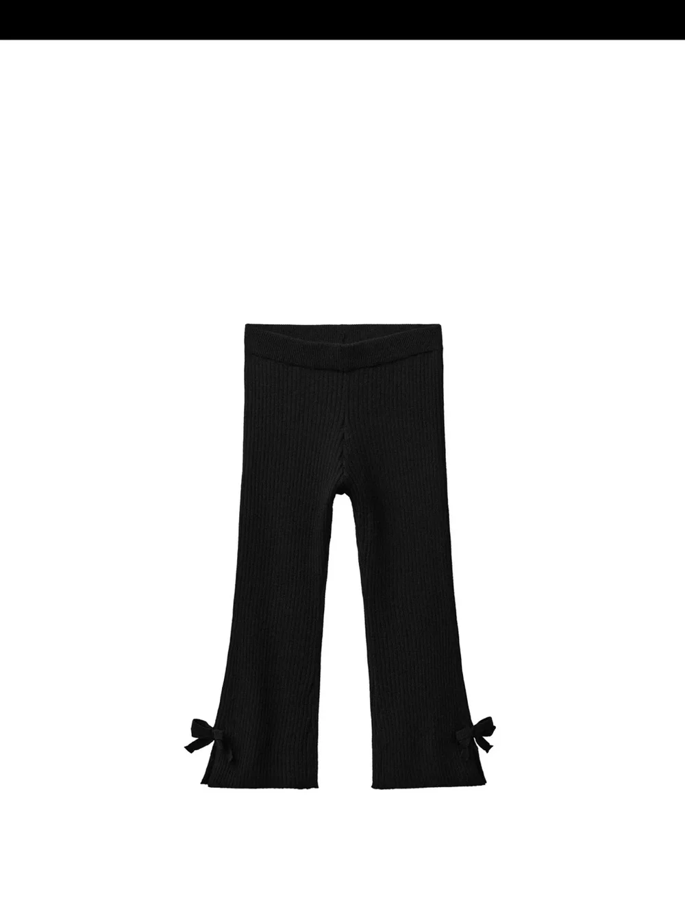Zara toddler girl Black Knit Two-Piece Set with Polka Dot Ruffle